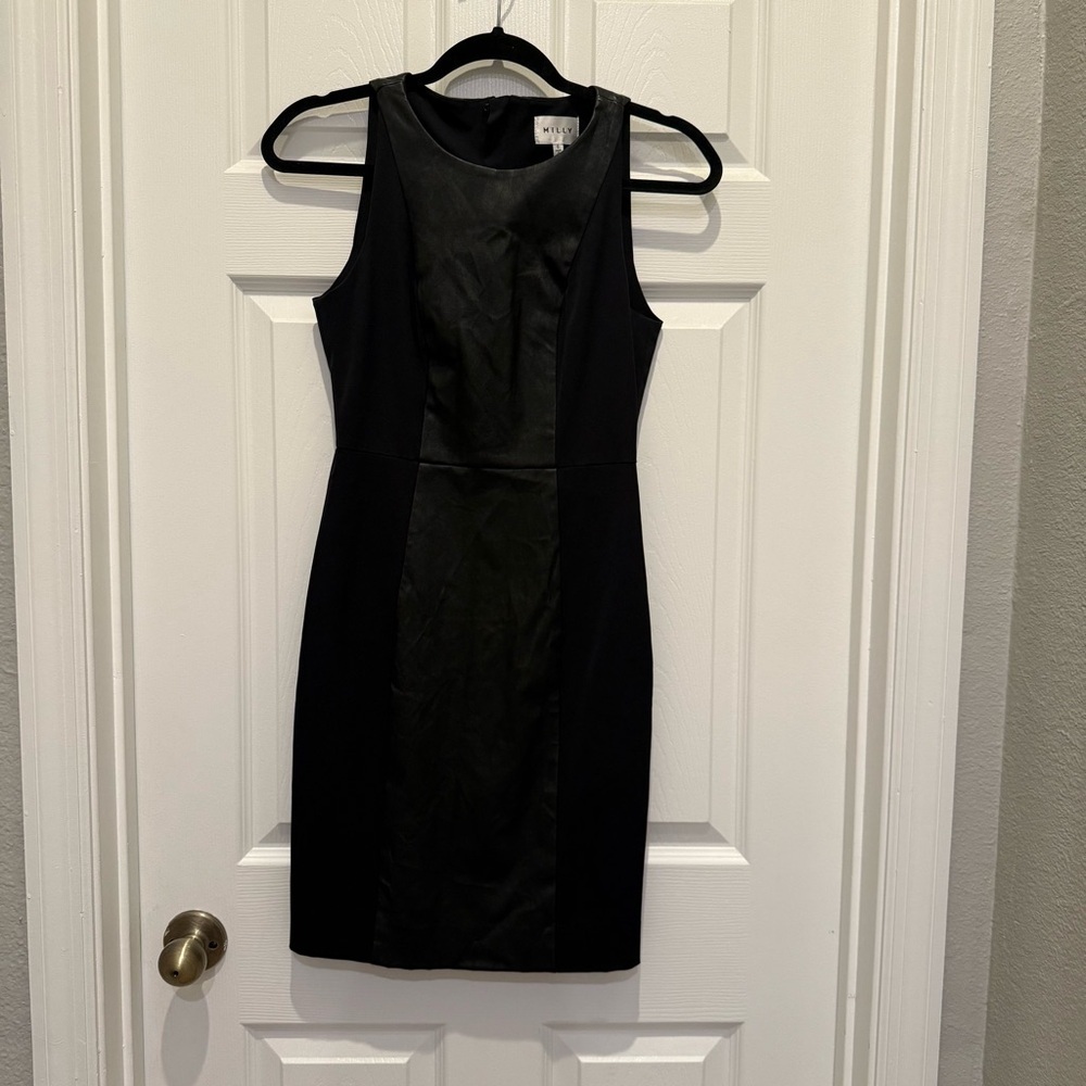 Milly Lambskin Leather Dress